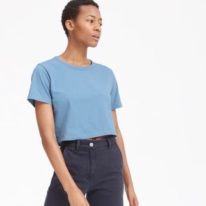 Everlane XS Blue Cropped Top